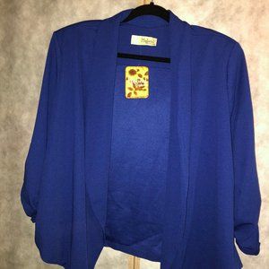 Women's open front asymmetrical jacket